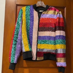 Alice + Olivia sequin bomber jacket